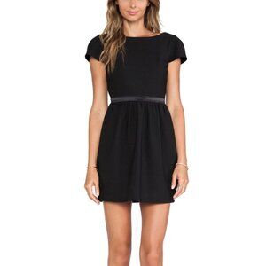 Elizabeth and James Black Waisted Open V Back  Mini Dress NWT Size 0